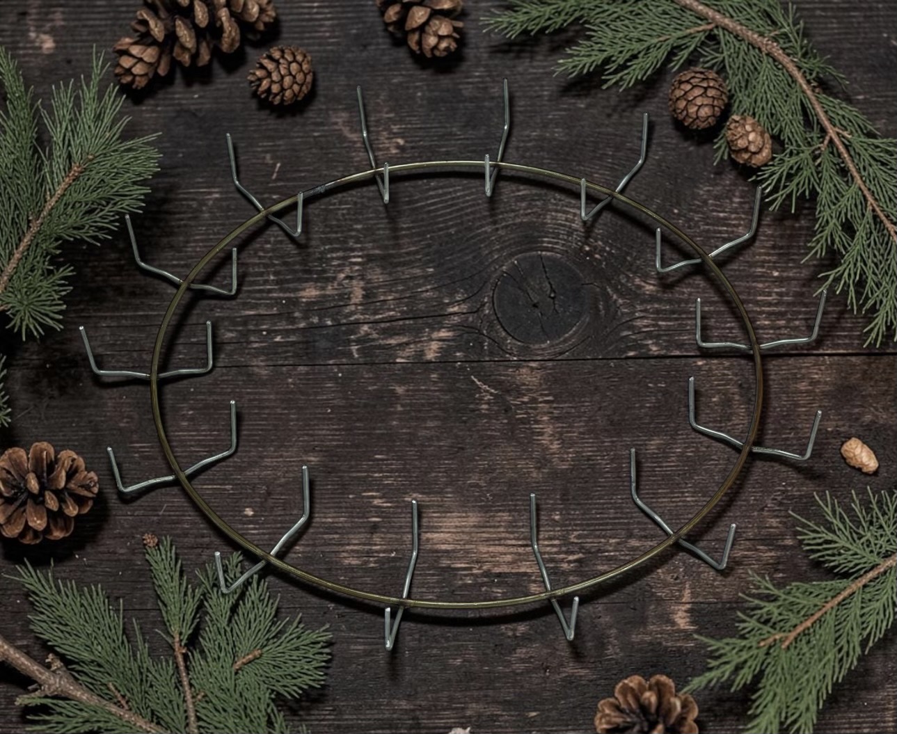14" Wire Clamp Wreath Ring - Image 3