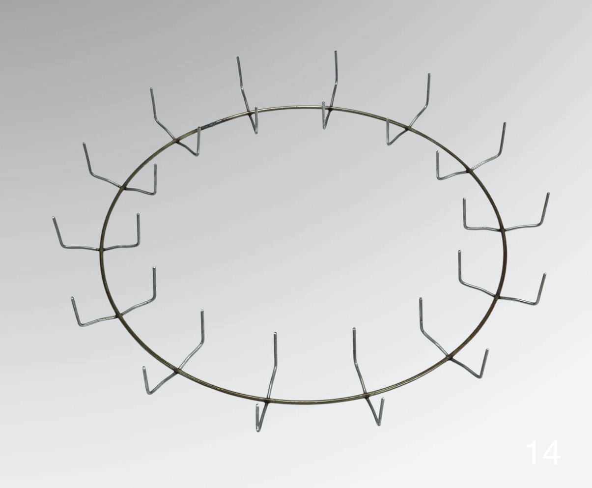 14" Wire Clamp Wreath Ring - Image 2