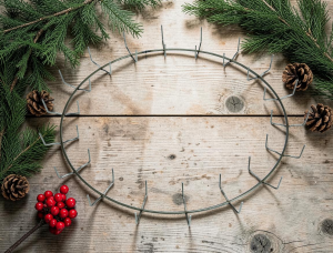 20" Wire Clamp Wreath Ring