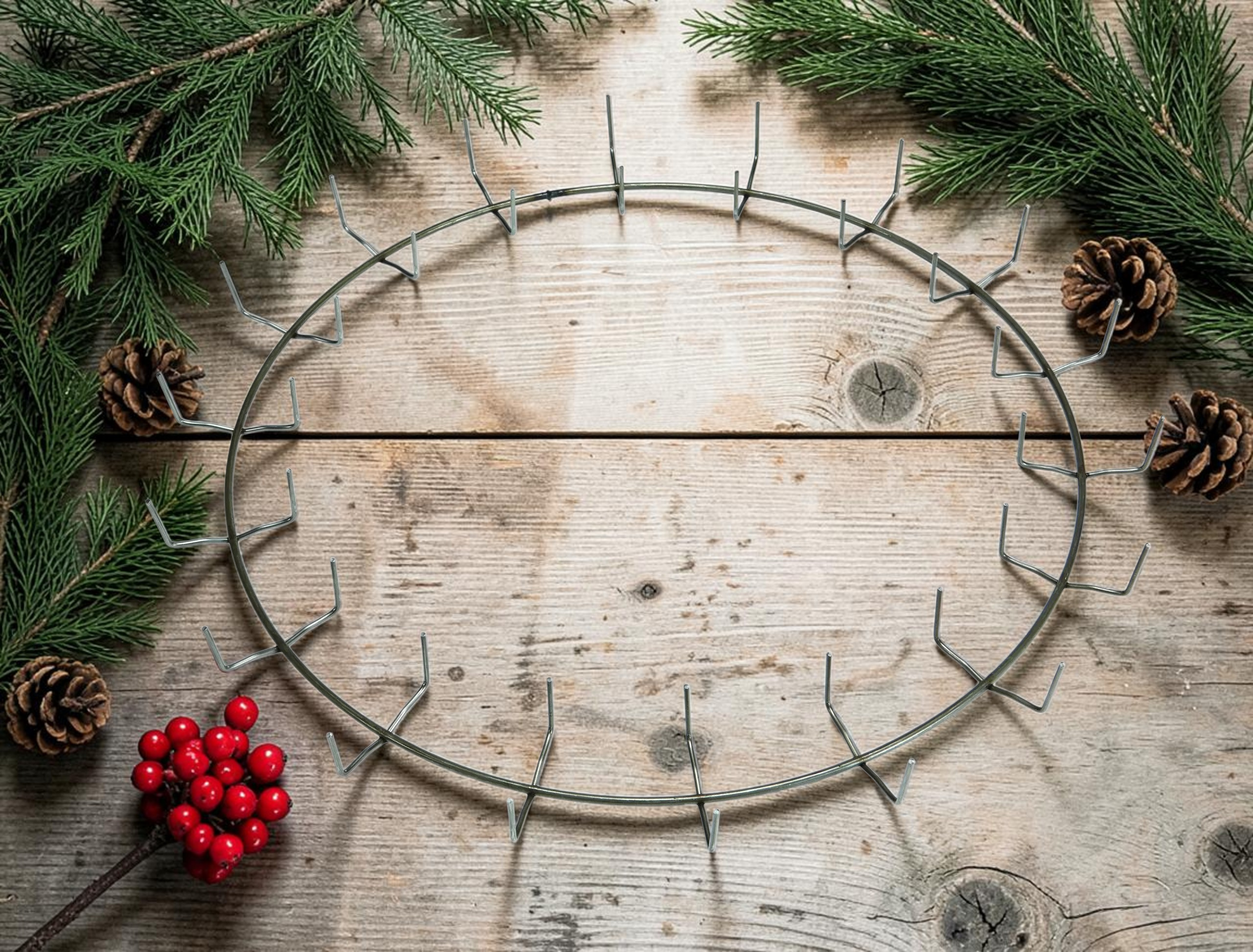 20" Wire Clamp Wreath Ring