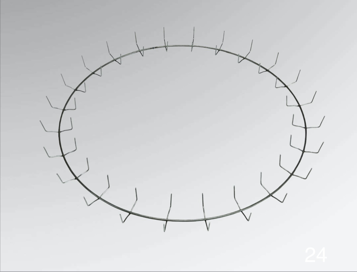 24" Wire Clamp Wreath Ring - Image 2