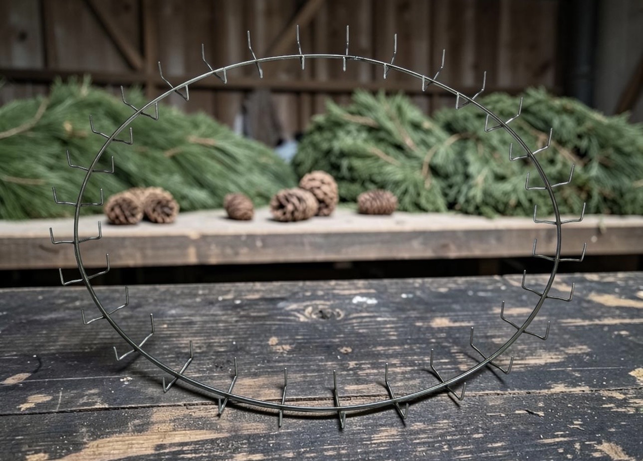 30" Wire Clamp Wreath Ring - Image 2