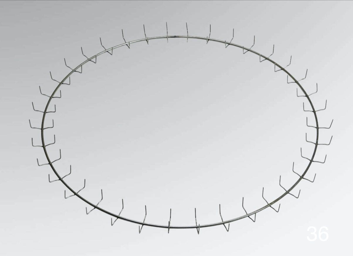 36" Wire Clamp Wreath Ring - Image 2