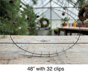 48"x 32 CLIP Wire Clamp Wreath Ring