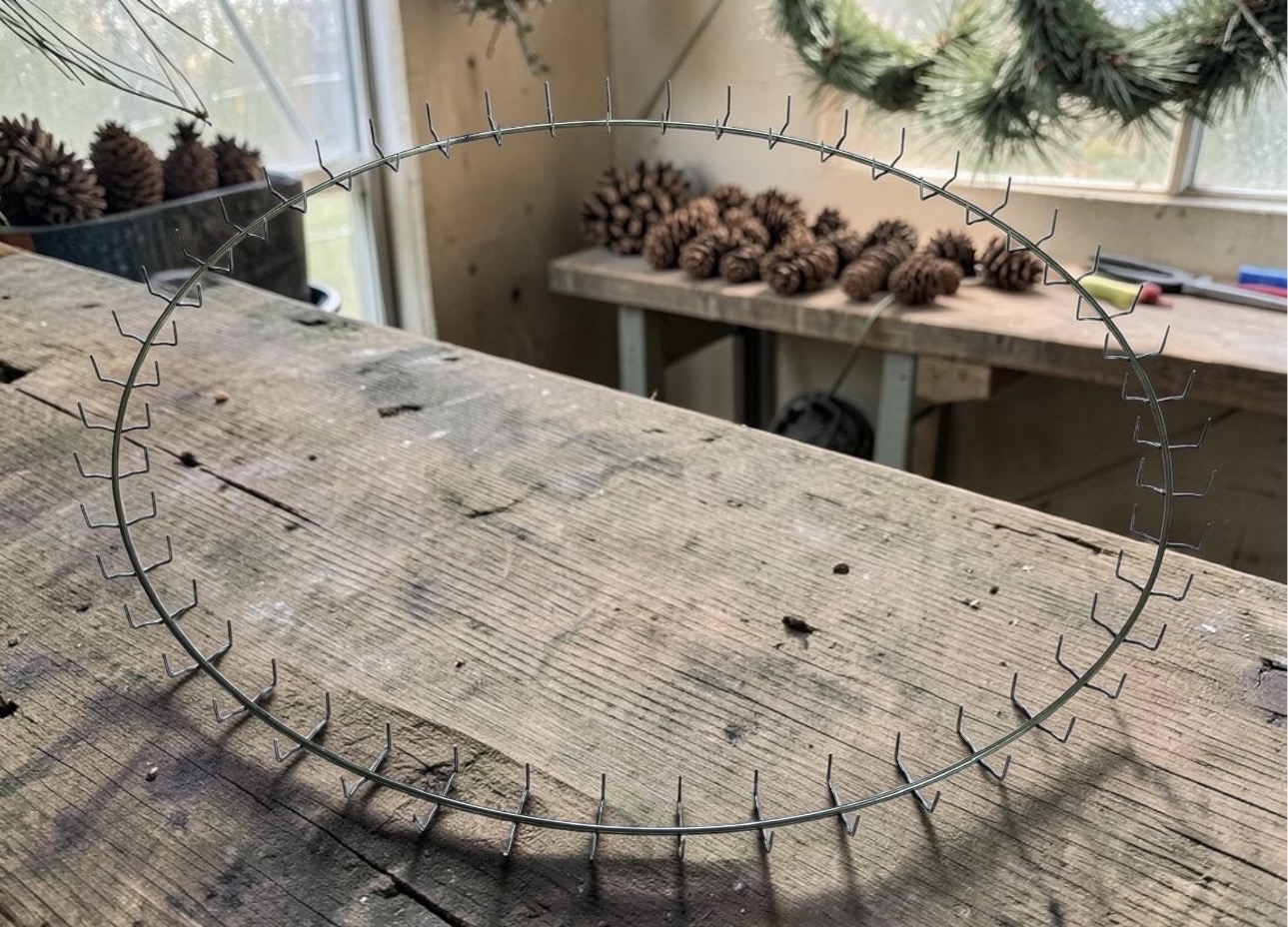 48" Wire Clamp Wreath Ring - Image 2
