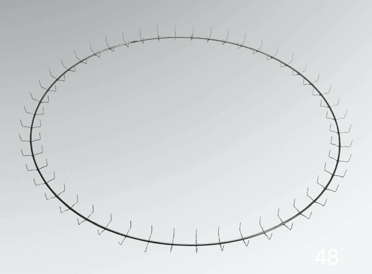 48" Wire Clamp Wreath Ring - Image 3