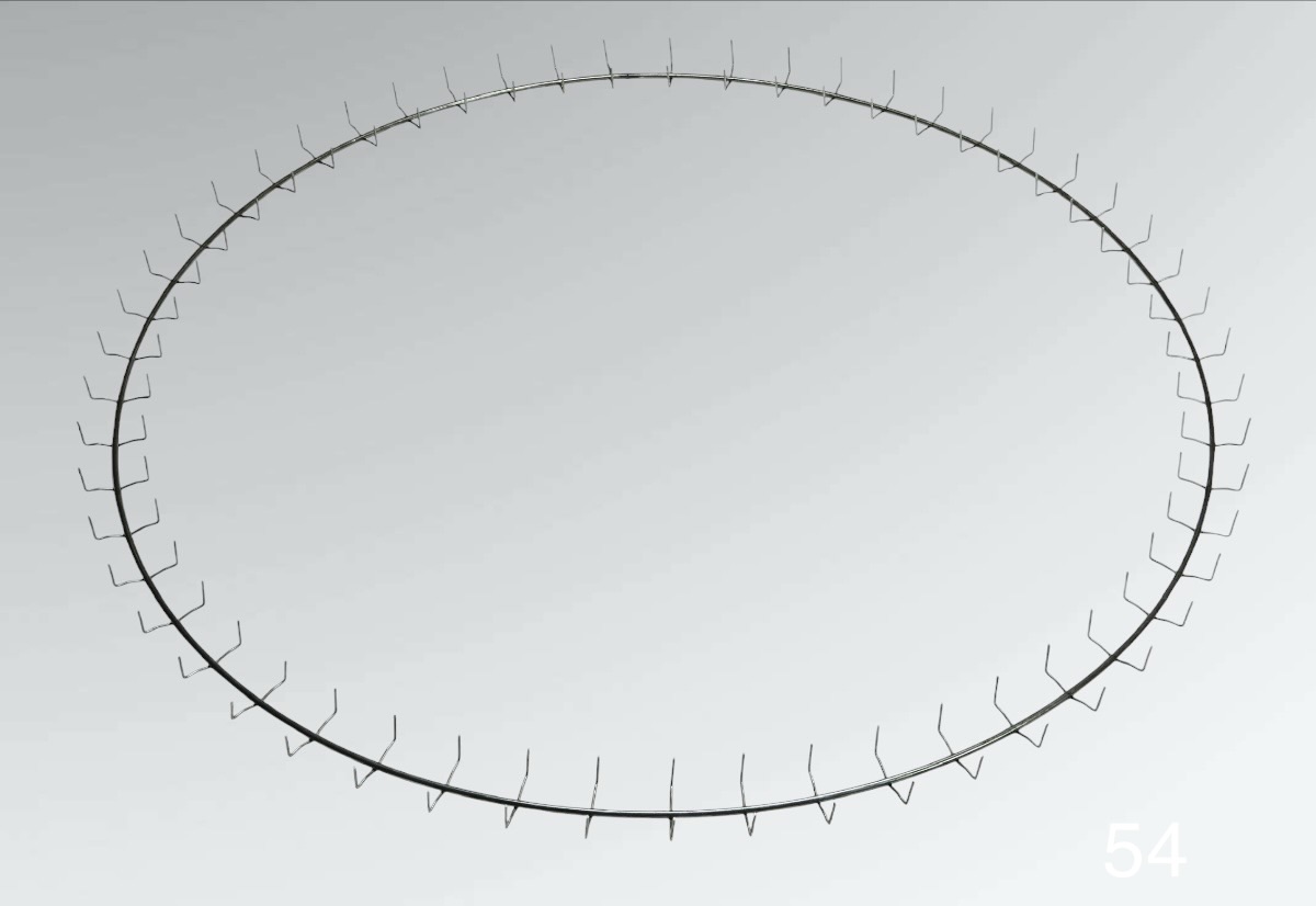 54" Wire Clamp Wreath Ring - Image 2
