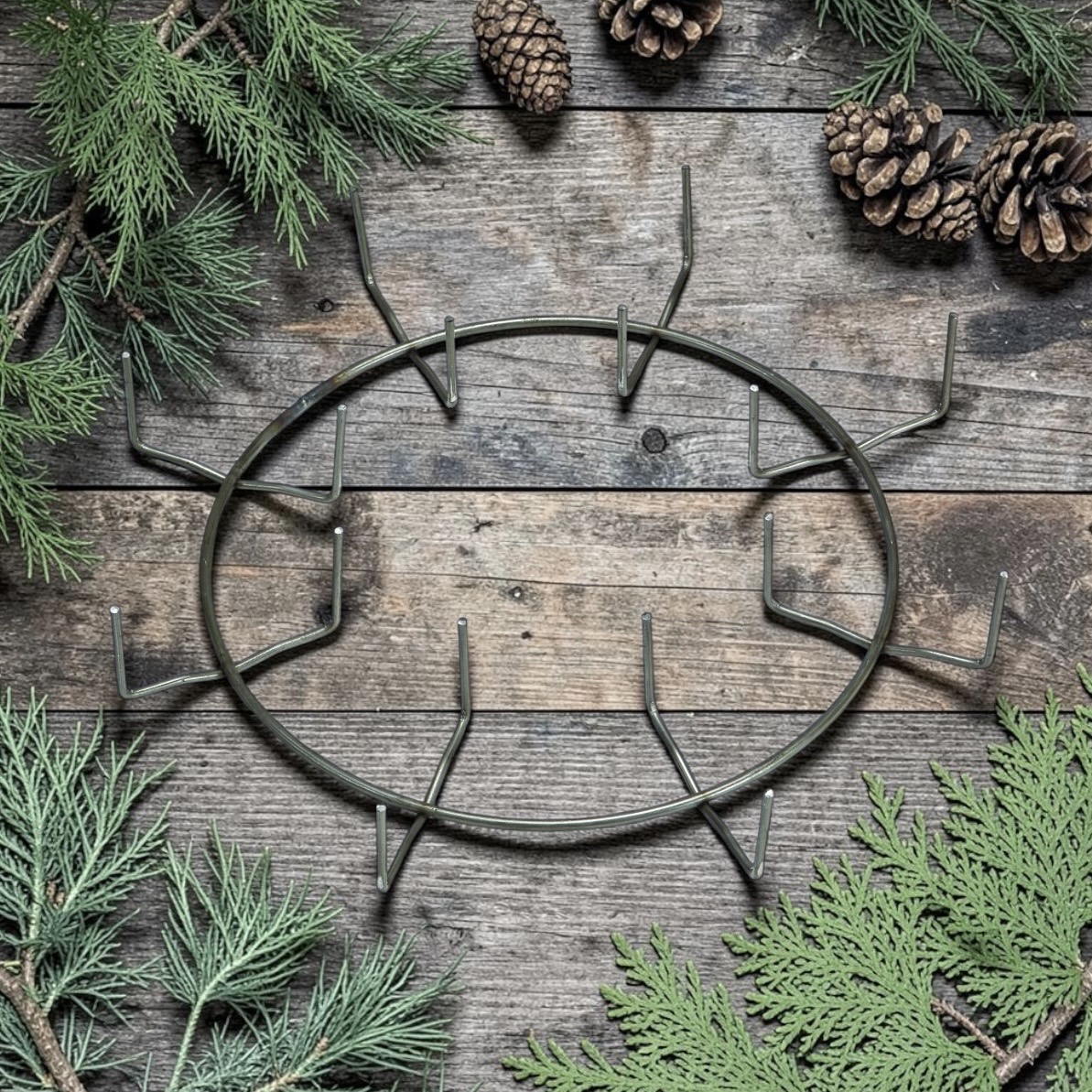 8" Wire Clamp Wreath Ring