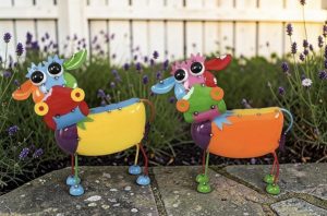 Metal Decor Cow Figures - Each
