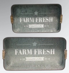 "Farm Fresh" Metal Trays - Each