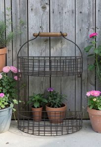 Metal Two-Tier Wall Basket
