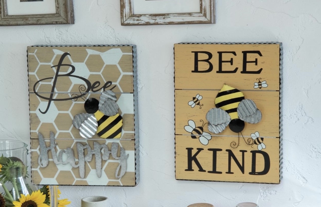 Bee Happy & Bee Kind Plaques - Each - Image 4