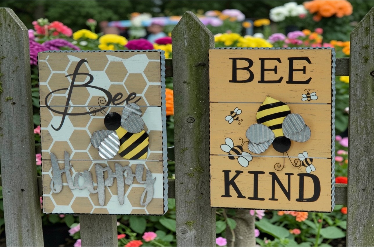 Bee Happy & Bee Kind Plaques - Each