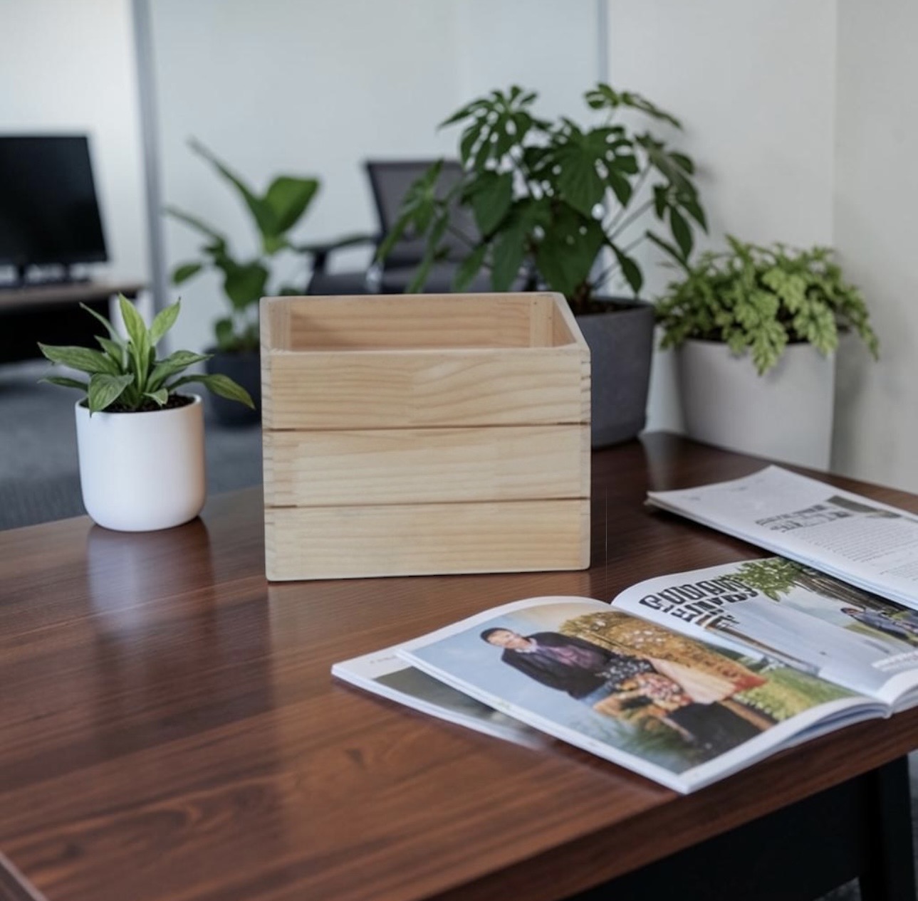 Natural Wooden Boxes - Each - Image 2