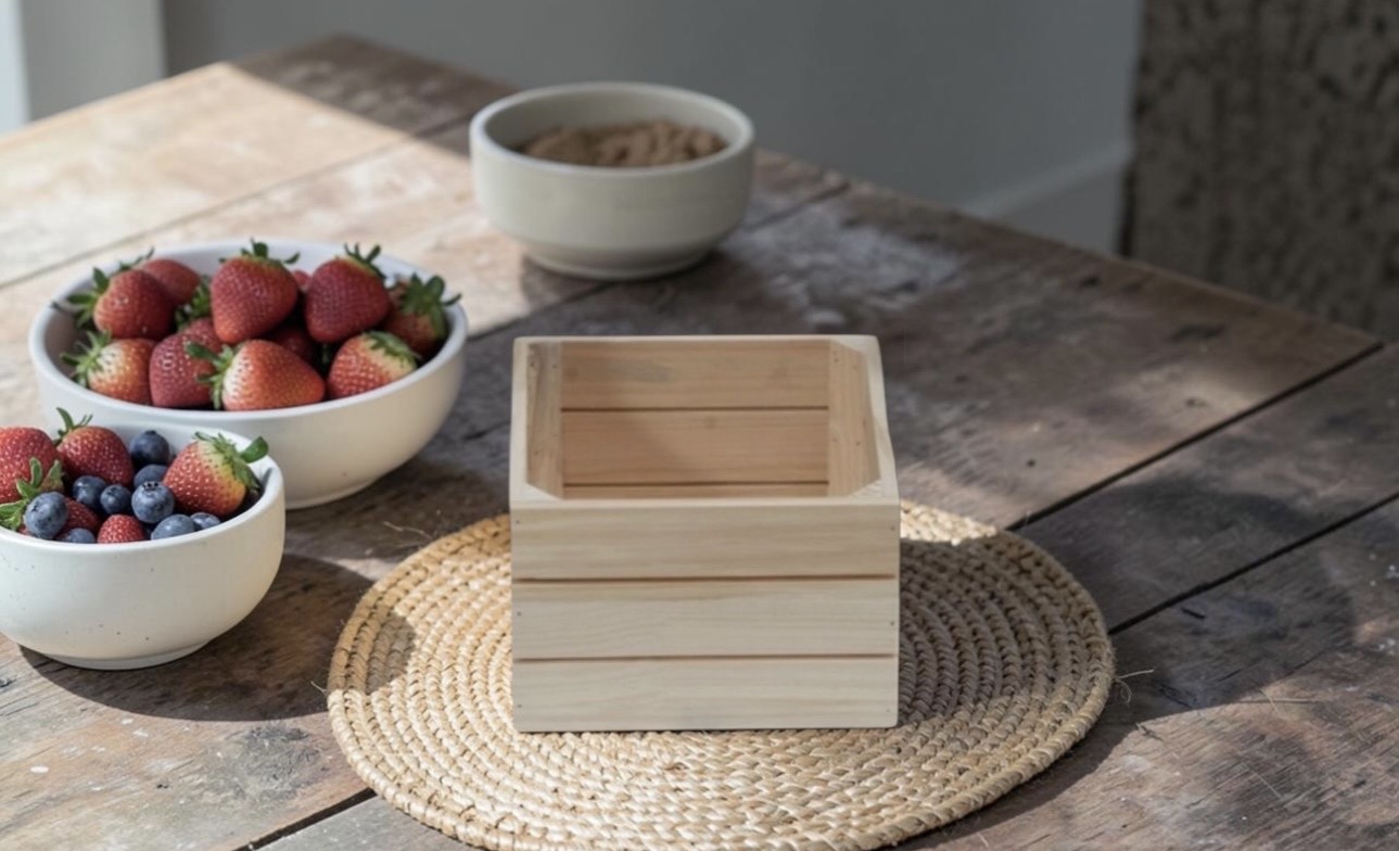 Natural Wooden Boxes - Each - Image 3