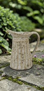 10" Porcelain Pitcher Vase with Handle