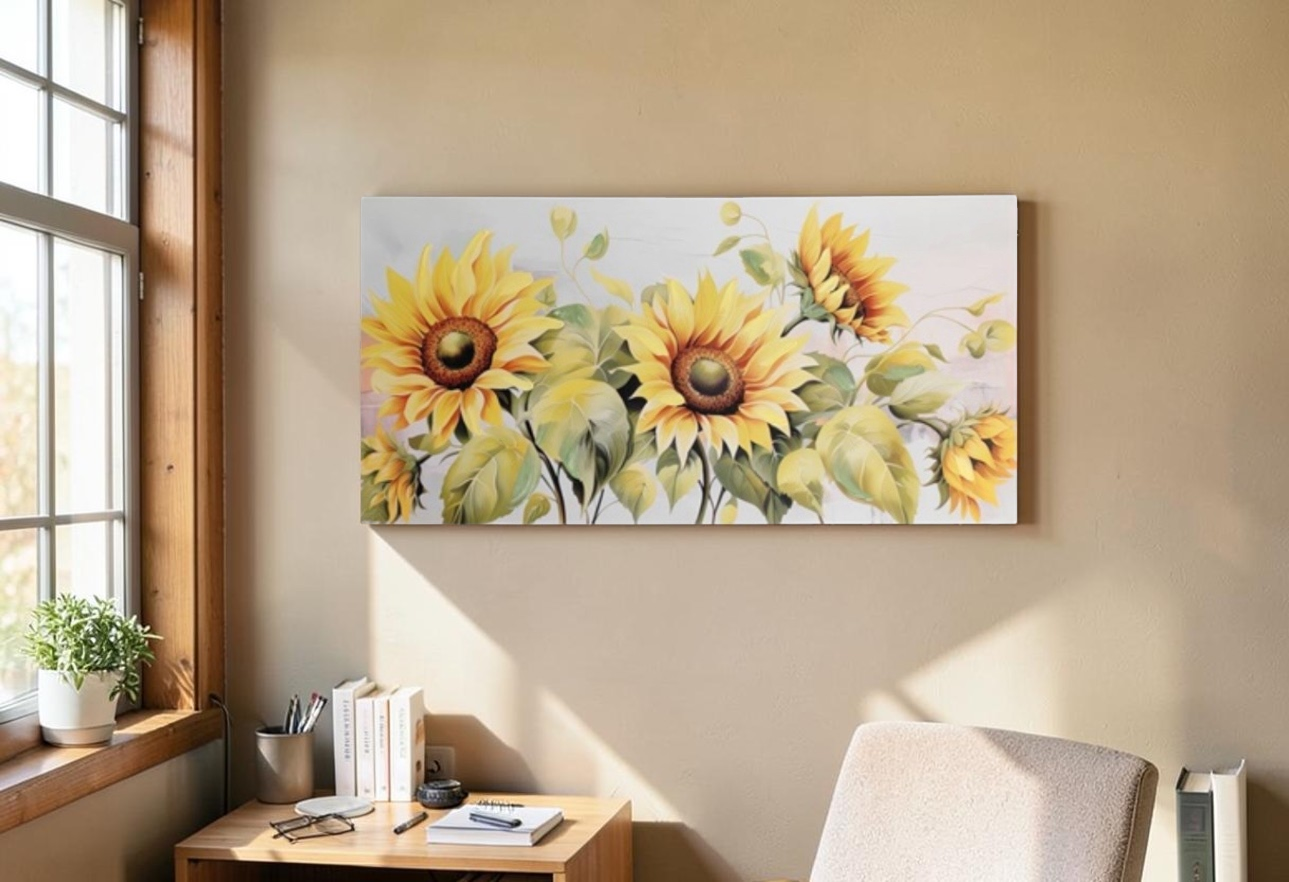Sunflower Canvas Wall Art - Each - Image 4
