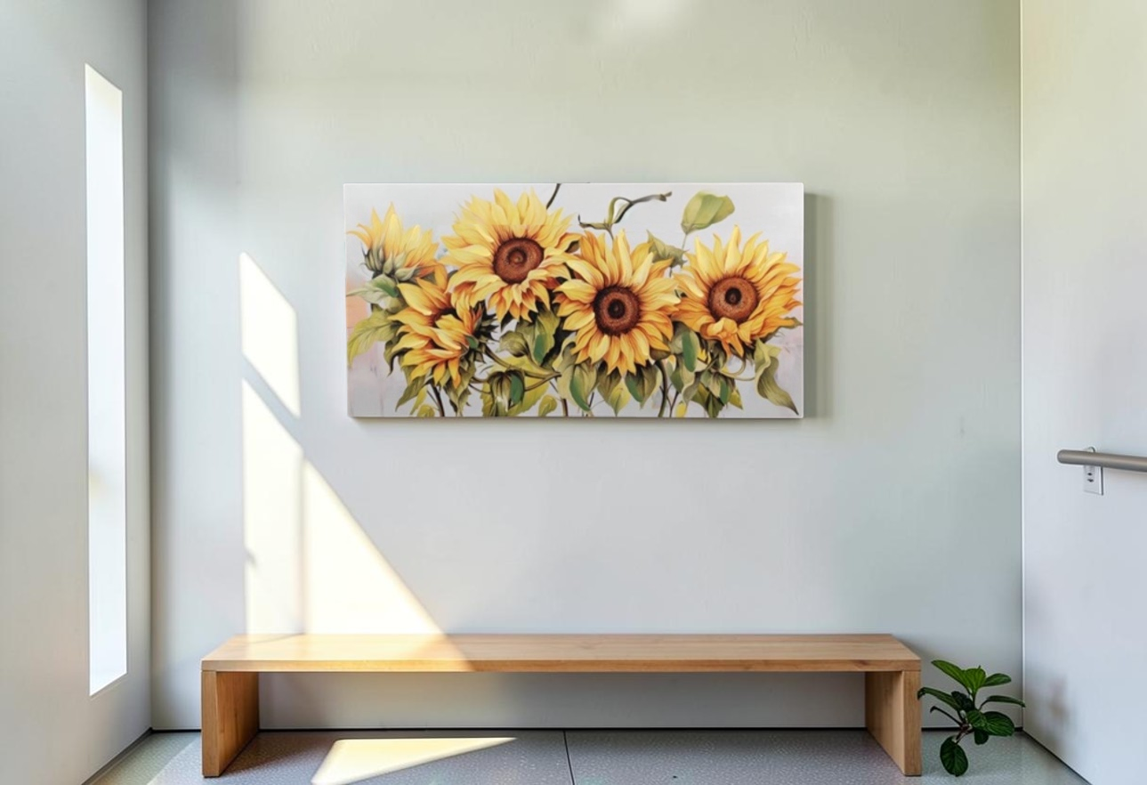 Sunflower Canvas Wall Art - Each - Image 5
