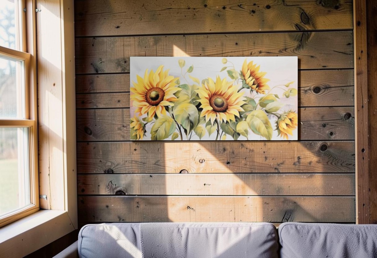 Sunflower Canvas Wall Art - Each - Image 2