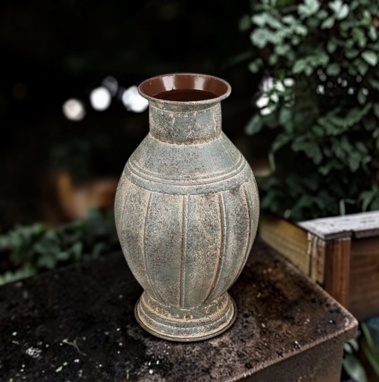 11" Metal Vase - Image 3