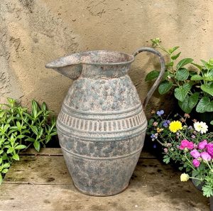12" Metal Pitcher Vase