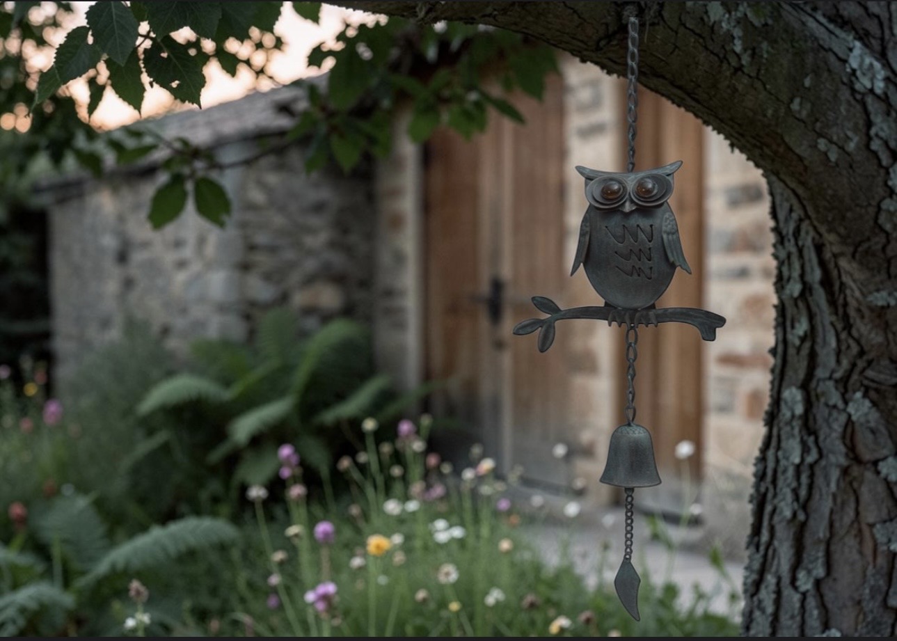 Metal Owl Wind Chimes - Each - Image 4