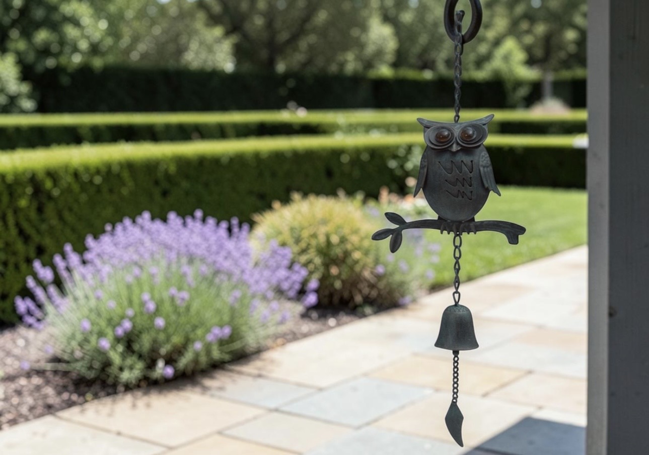 Metal Owl Wind Chimes - Each - Image 6