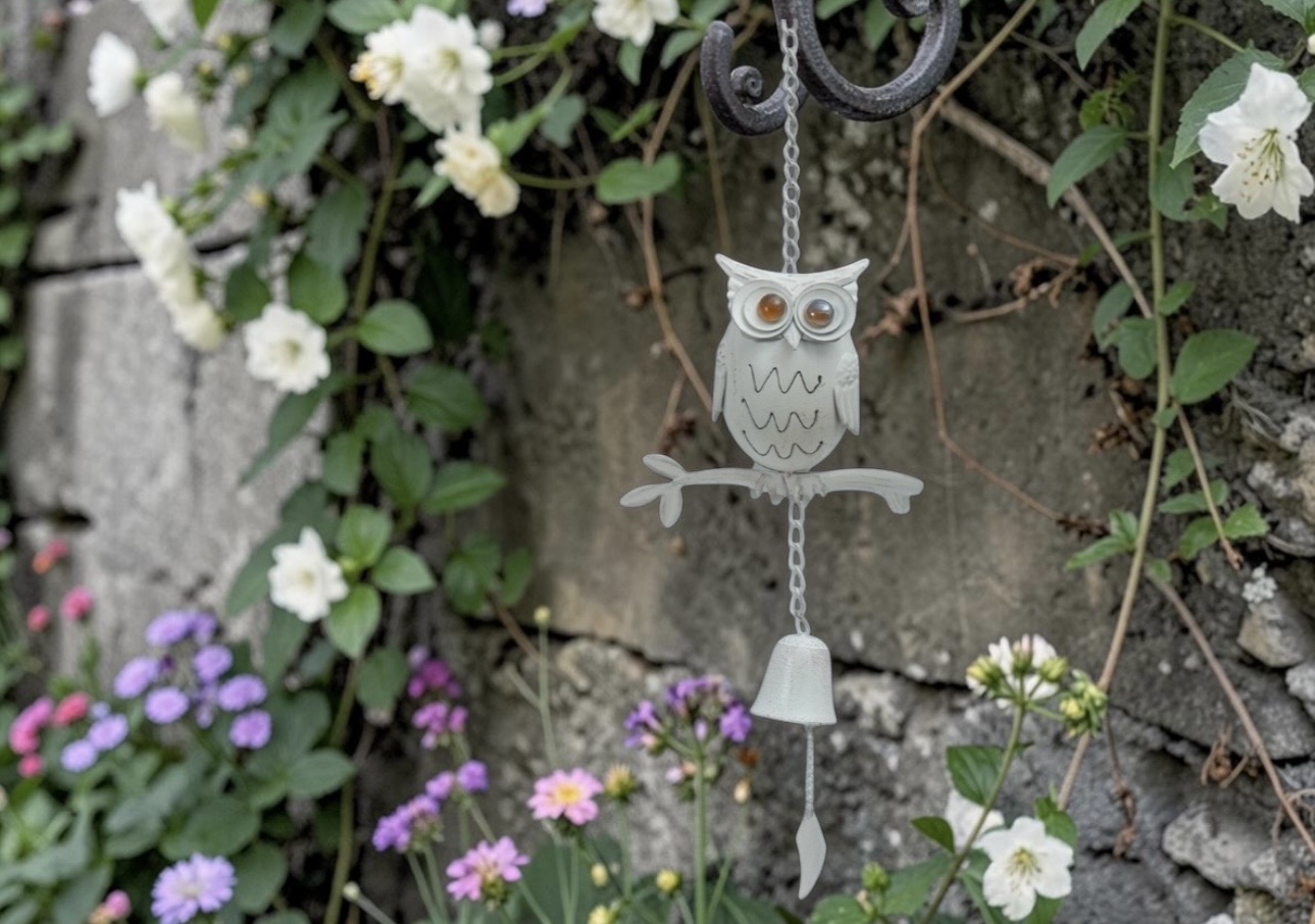 Metal Owl Wind Chimes - Each - Image 7