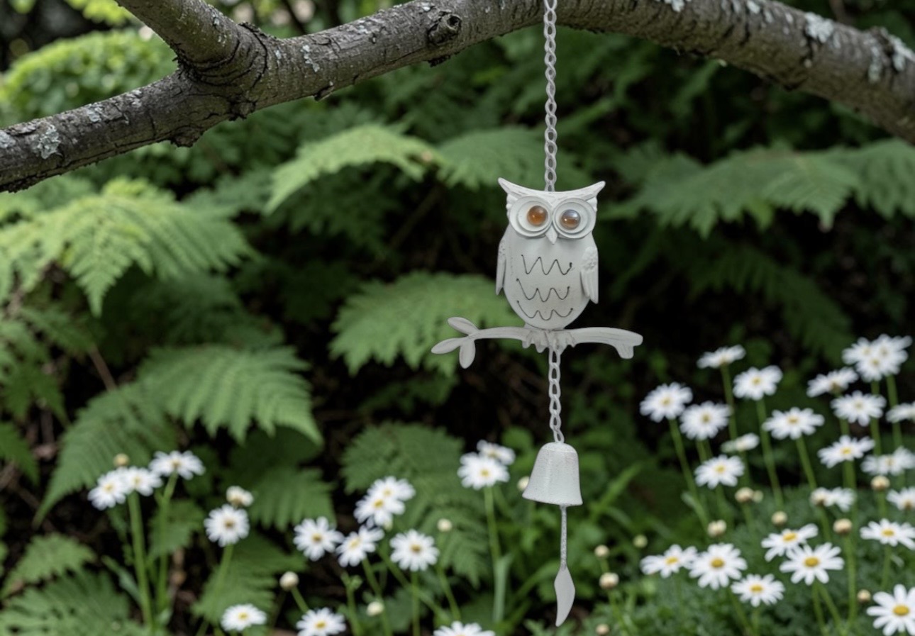 Metal Owl Wind Chimes - Each - Image 3