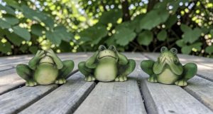 Cement Frogs "See/Hear/Speak, No Evil" - Each