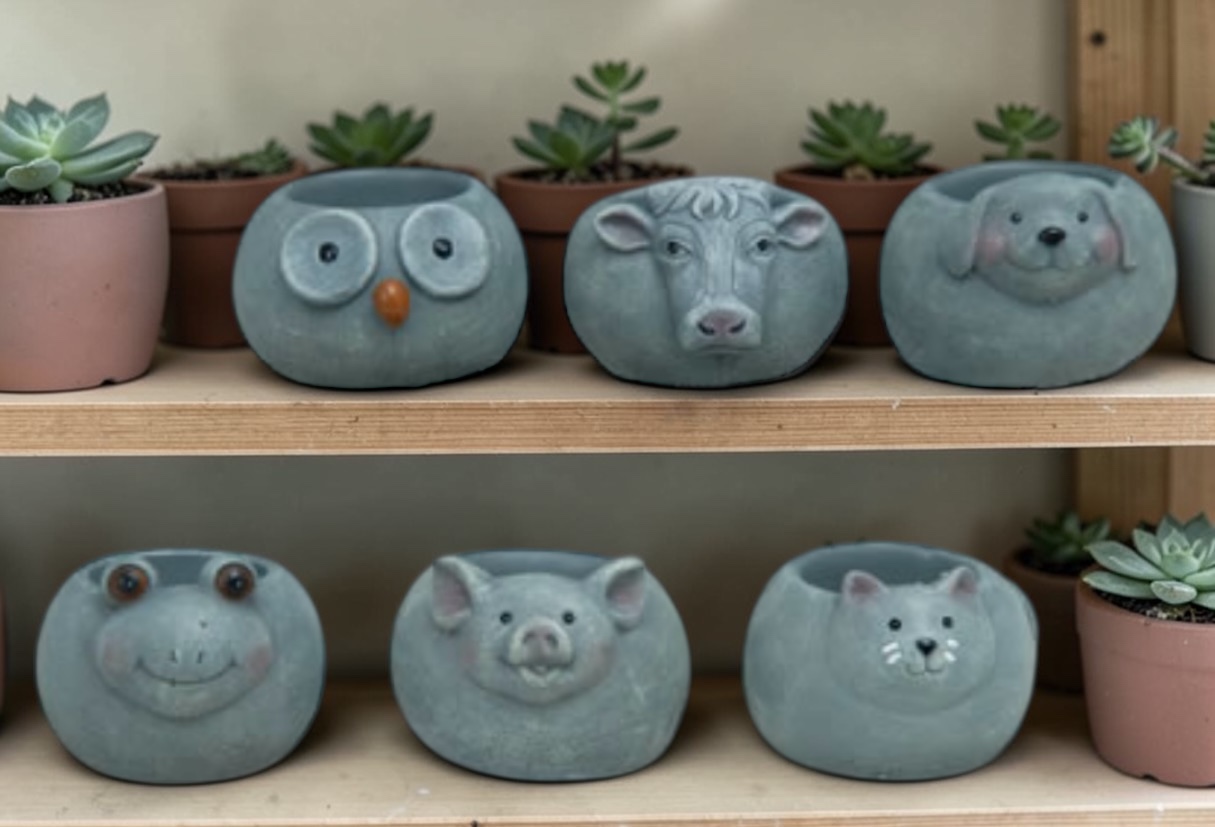 Cement Animal Planters - Each