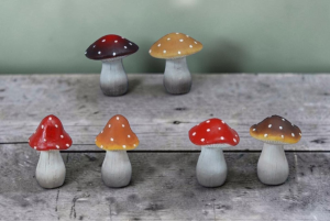 Whimsical Mushroom Figurines - Each