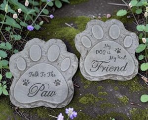Paw Print Memorial Stone/Plaque - Each