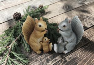Squirrel Figurines - Each