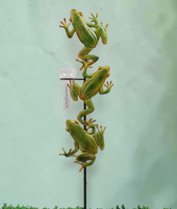 Hopping Frogs Rain Gauge Yard Stake