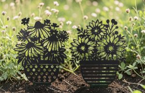 Garden Flower Plaques with Stake - Each