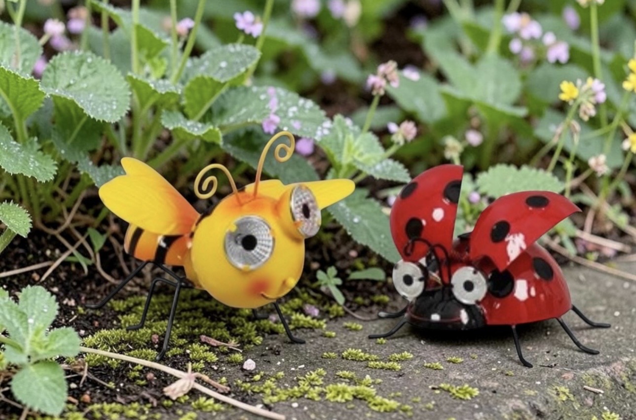 Solar Light LadyBug & Bee - Each