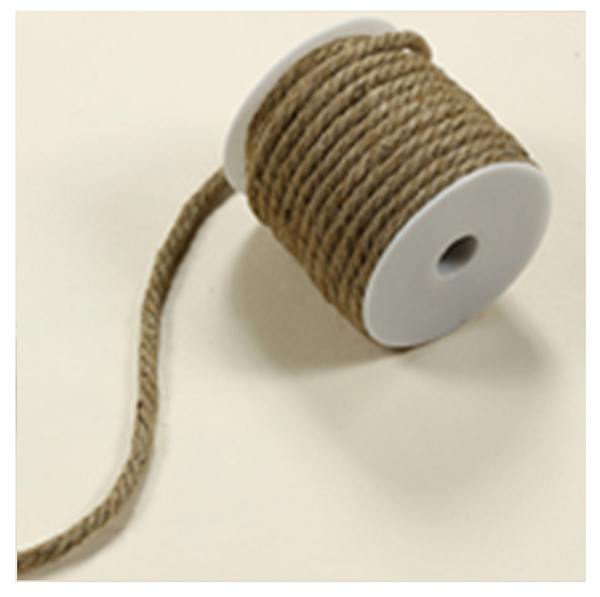 6mm x 12 yds. Natural Jute Burlap Rope - Schroth Wholesale Supply Co