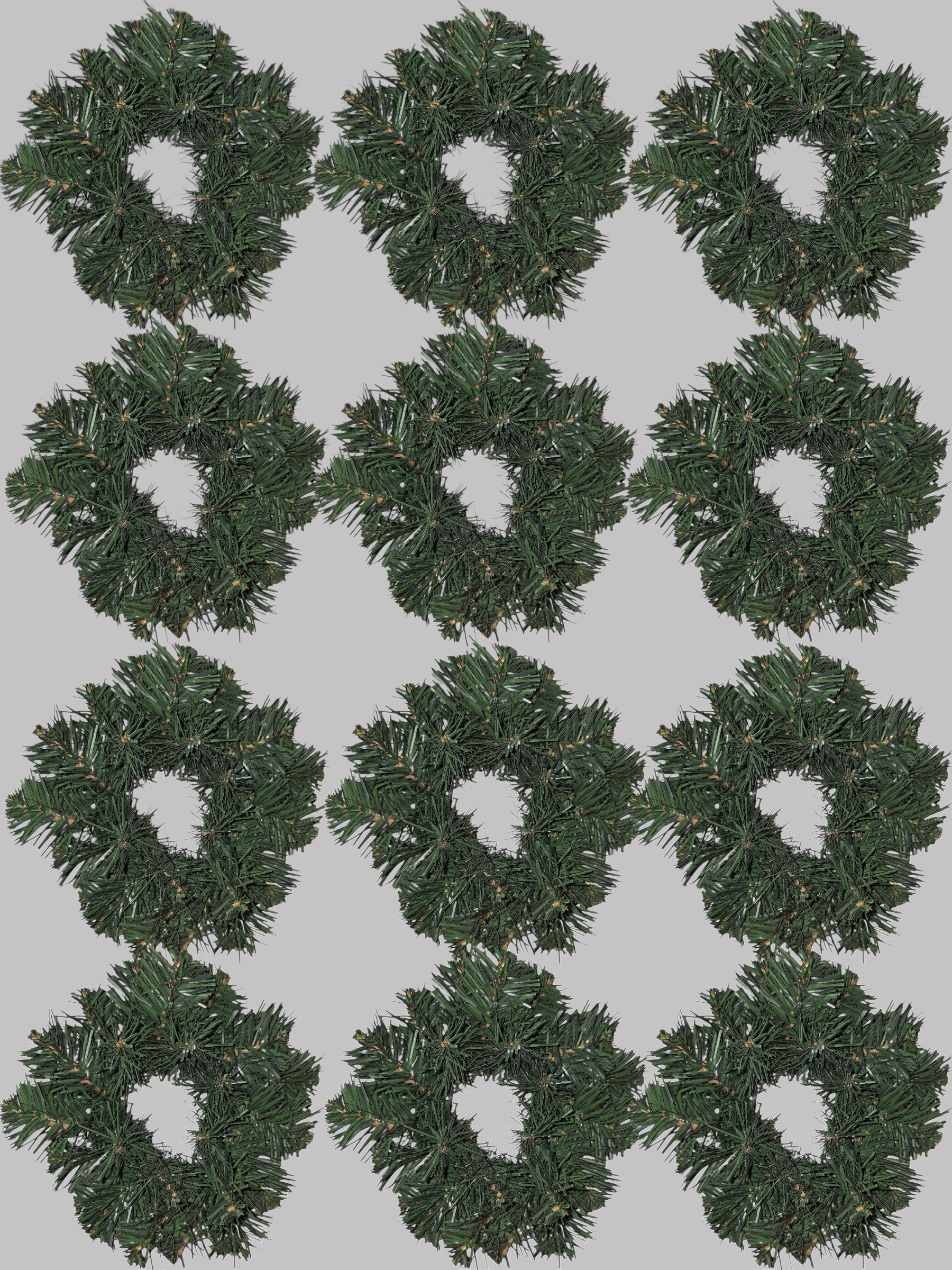 8" Artificial Elk Mountain Pine Wreath / Candle Ring - Pkg/12 - Image 3