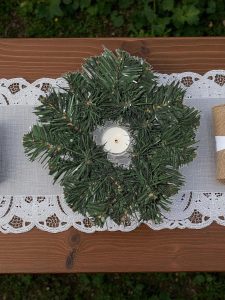 8" Artificial Elk Mountain Pine Wreath / Candle Ring - Each