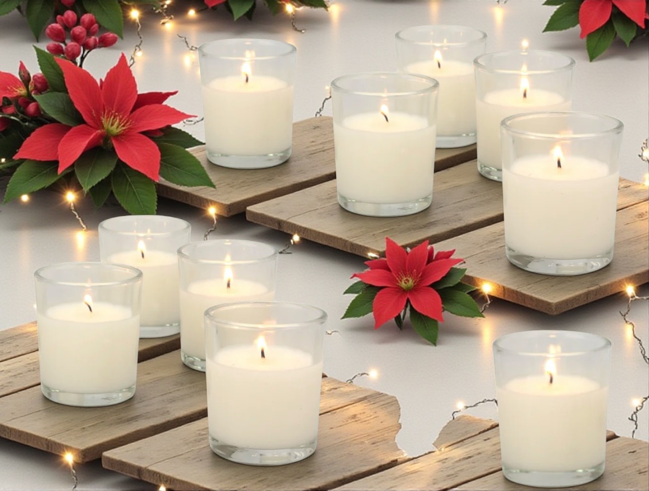 Votive Candles in Glass Cylinder, Ivory - Case/75 - Image 7