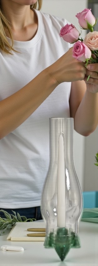 3" Hurricane Handy Holder, Poly Candle Base/ Inserts, pkg/12 - Image 2