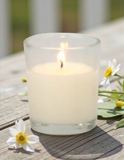 Votive Candles in Glass Cylinder, Ivory - Case/75 - Image 2