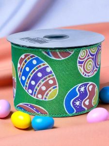 #40 Bright Green Easter Ribbon (2.5" x 10 yds.)