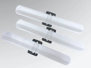 Slap Wristlets (Snap Wrist Bands) - Pkg/3 - Silver Shimmer