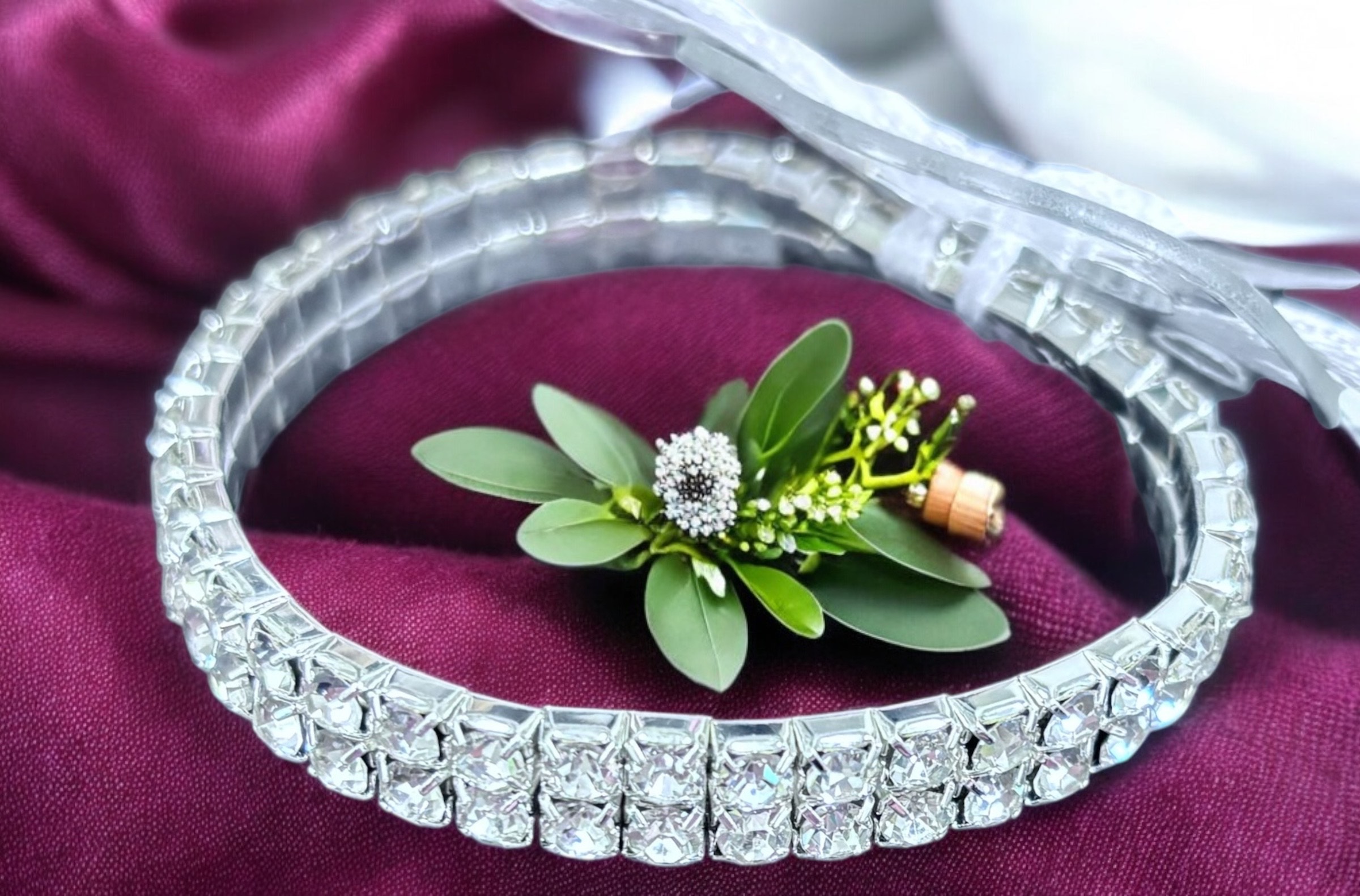 2 Row Rhinestone Wristlet - Image 2