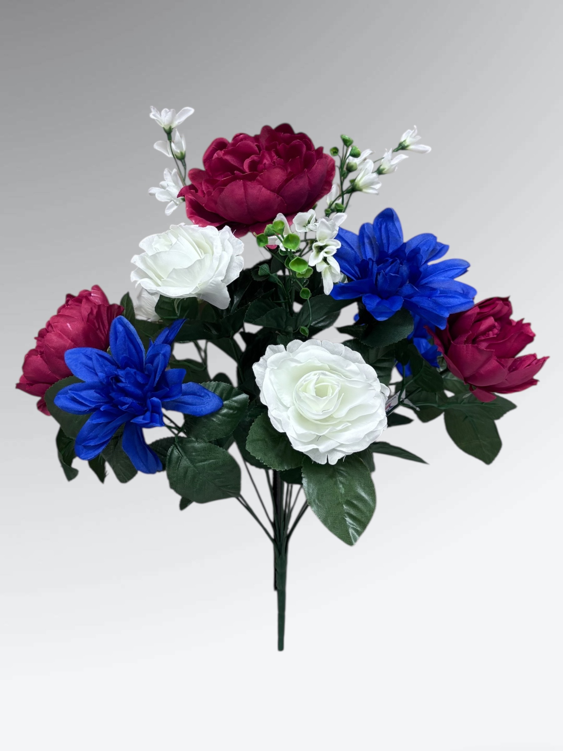 Red/White/Blue Mixed Flowers Bush