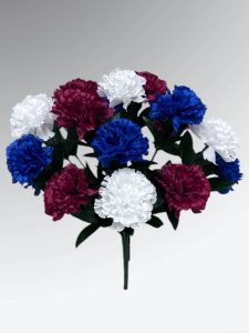 Red/White/Blue Carnation Bush