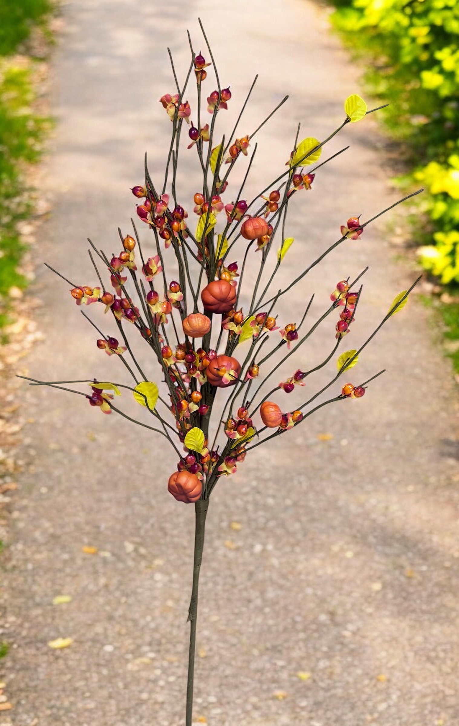 30" Poly-Foam Bittersweet/Mini-Pumpkin Spray - Image 2