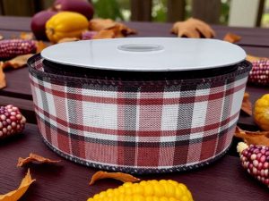 #9 Harvest Plaid Ribbon 1.5 x 10 yard